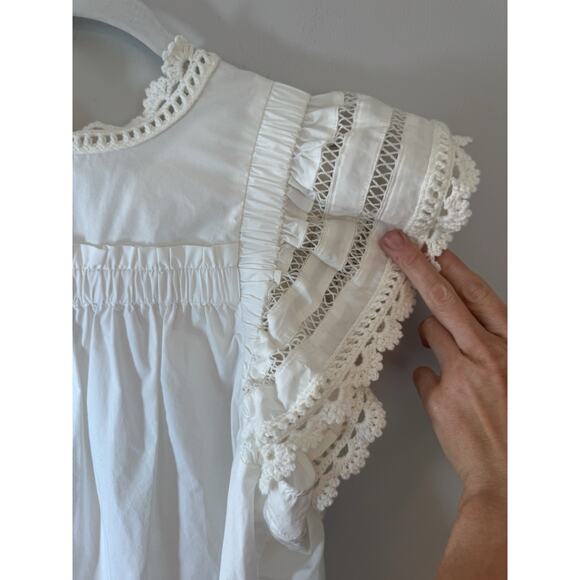 Sea Rylee Crochet Trim Top, White Womens Size XS NWT $275 - Picture 4 of 13